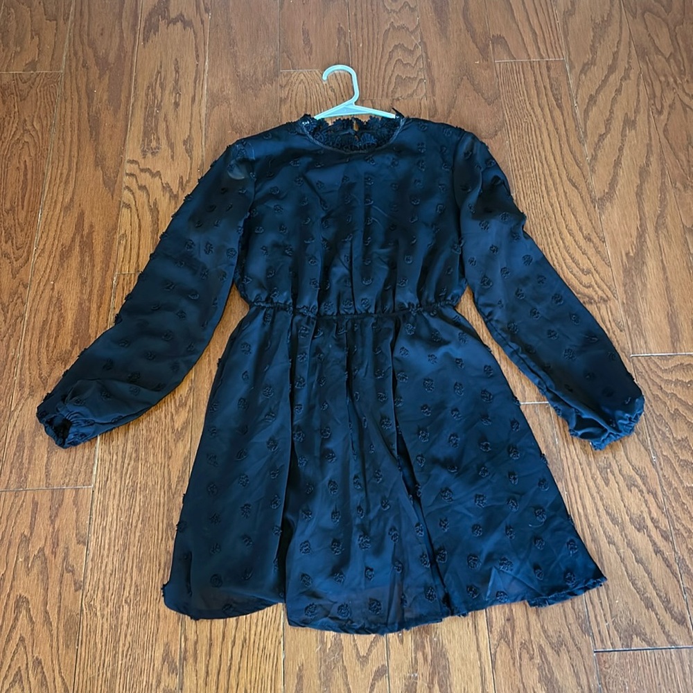 SHEIN black dress size small , long arms , vintage gothic